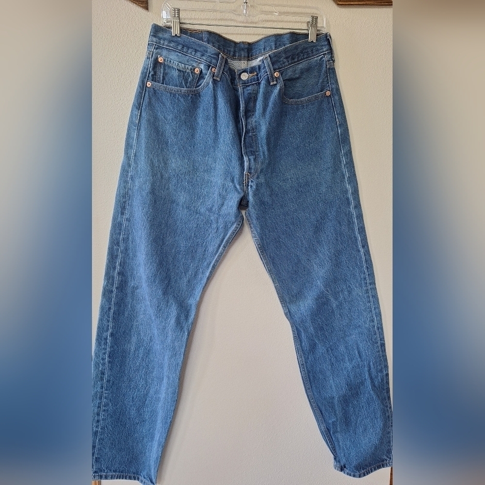 Levi 501's Mens Blue Demin Jeans Dominion Republic 2007 Size 36x36